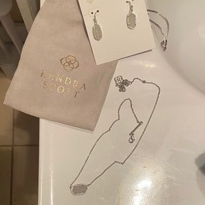 Kendra Scott Lee earrings and Elisa necklace set
